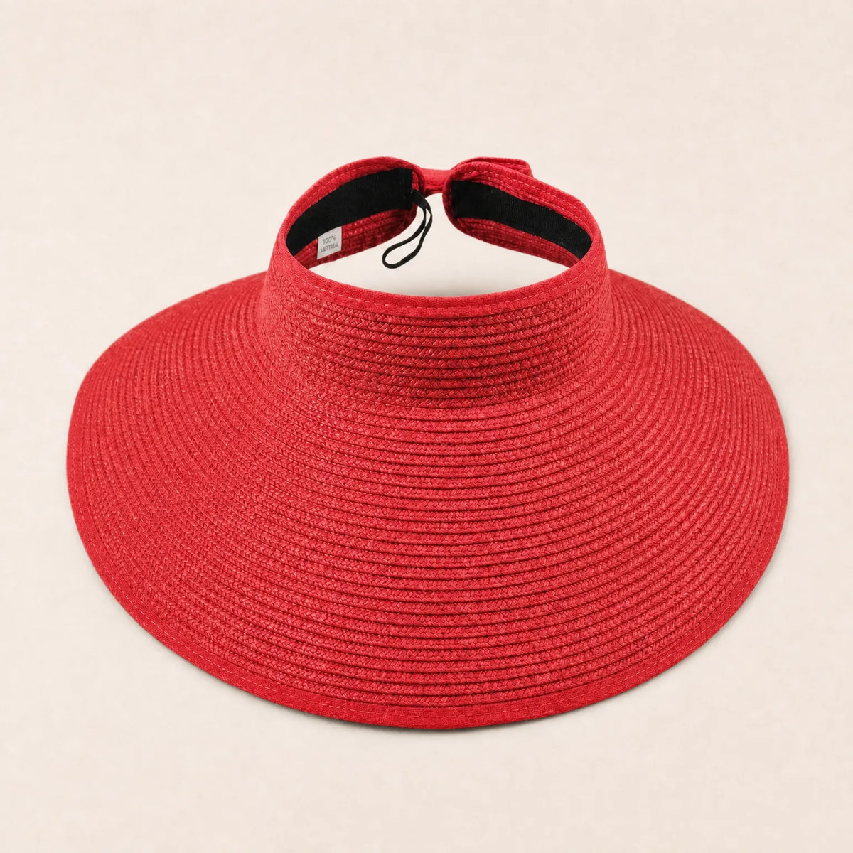 Chapeau de Paille Femme Large Bord — coloris rouge