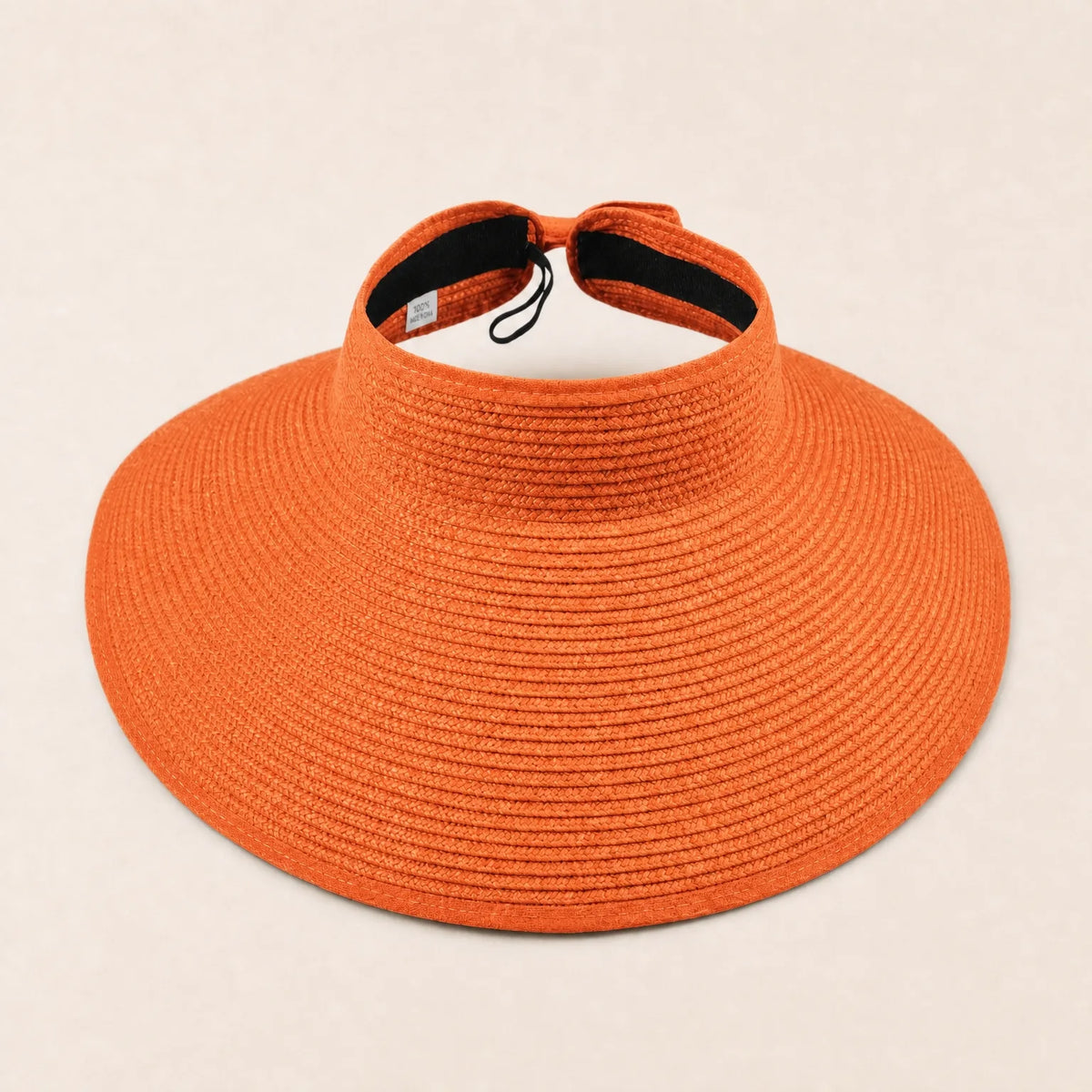 Chapeau de Paille Femme Large Bord — coloris orange