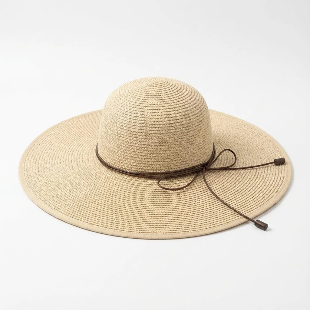 Chapeau de paille Femme Plage — coloris beige