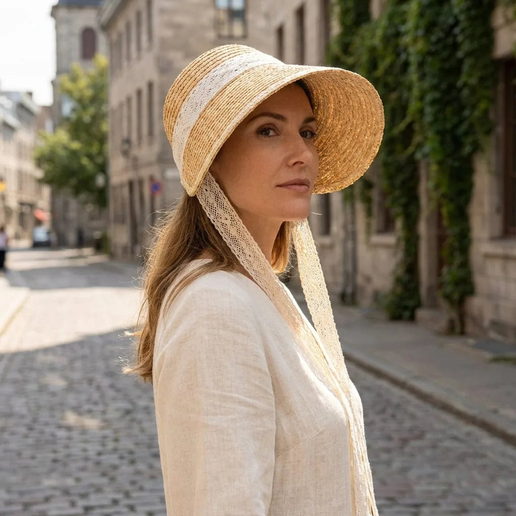 Chapeau de paille Lolita, vue de trois-quarts