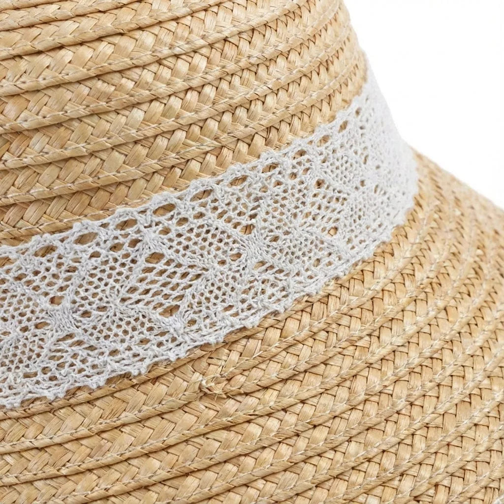 Chapeau de paille Lolita, vue de détail