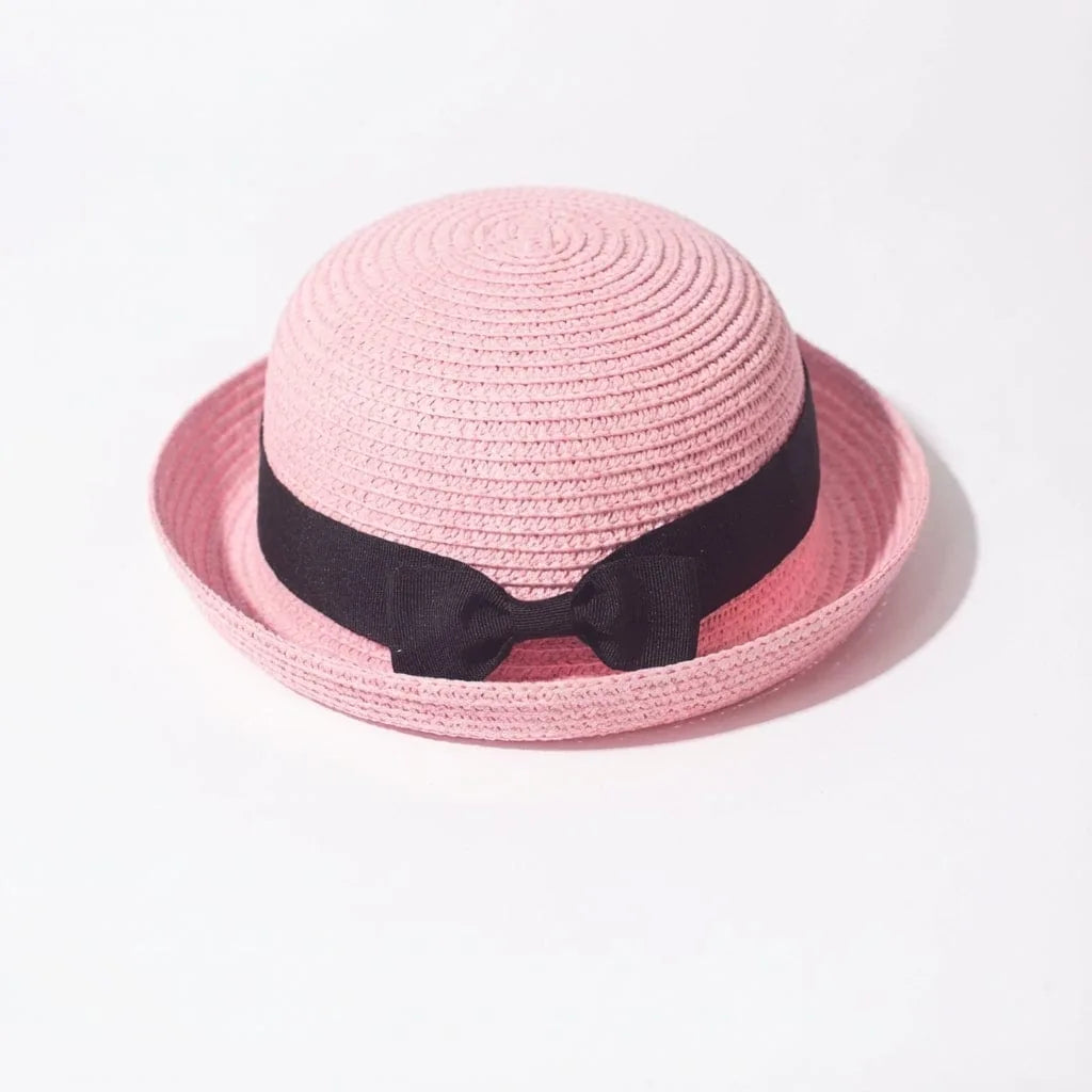 Chapeau de paille Panama — coloris rose
