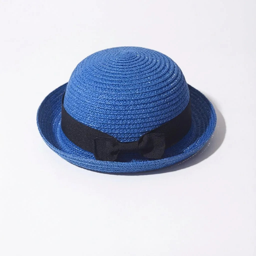 Chapeau de paille Panama — coloris bleu