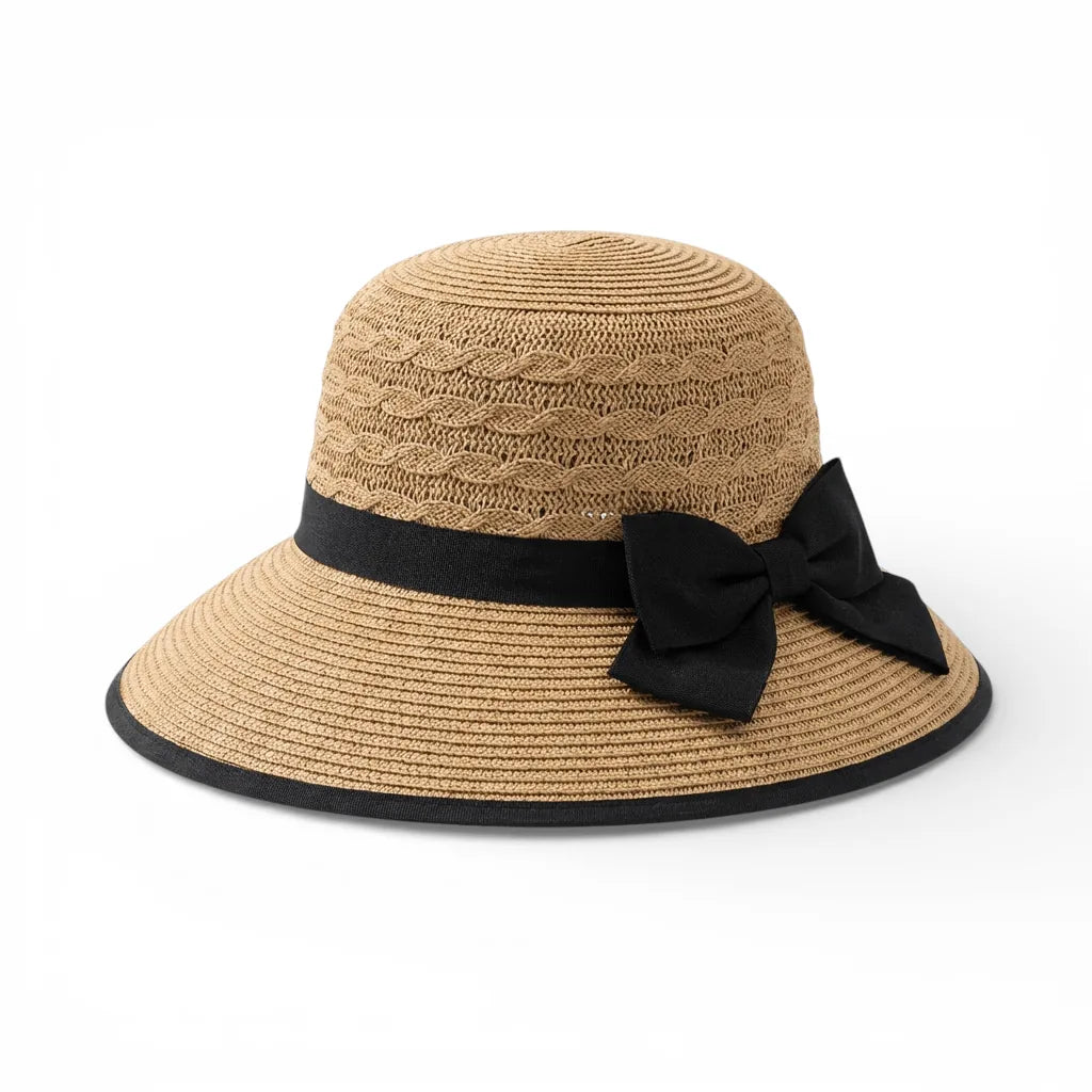 Chapeau de paille Ruban — coloris kaki