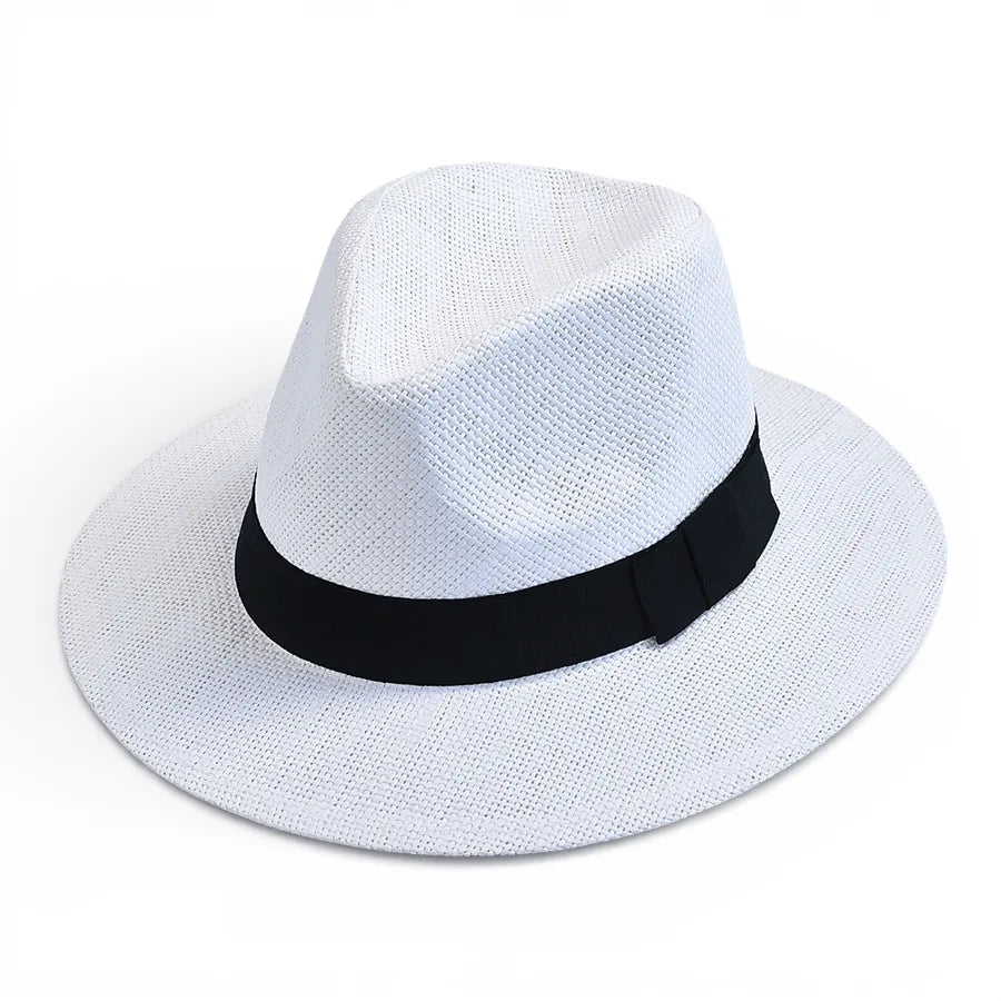 Chapeau de paille Western — coloris blanc