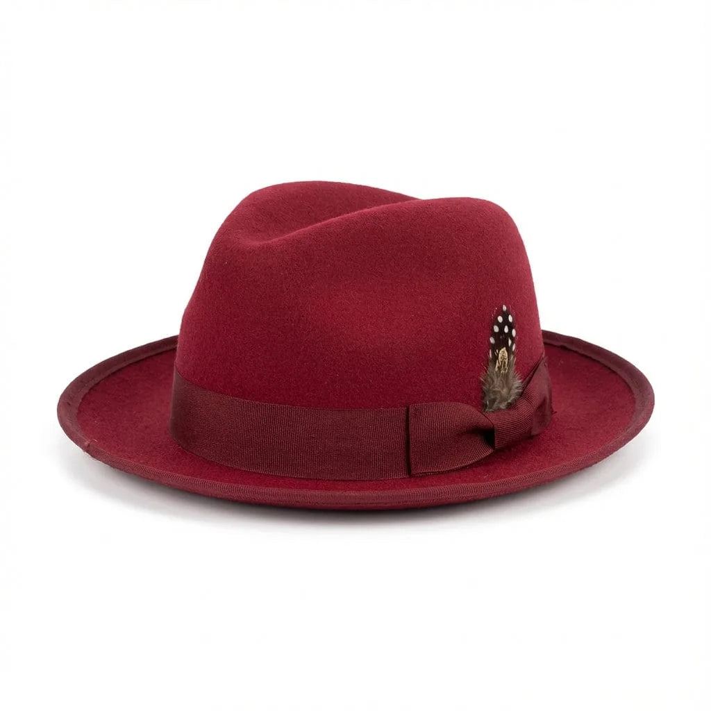 Chapeau Fedora Coton — coloris rouge