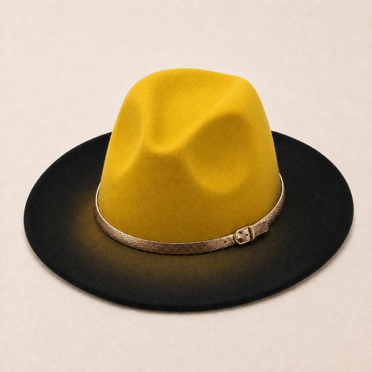 Chapeau Fedora Couleur dégradée — coloris jaune