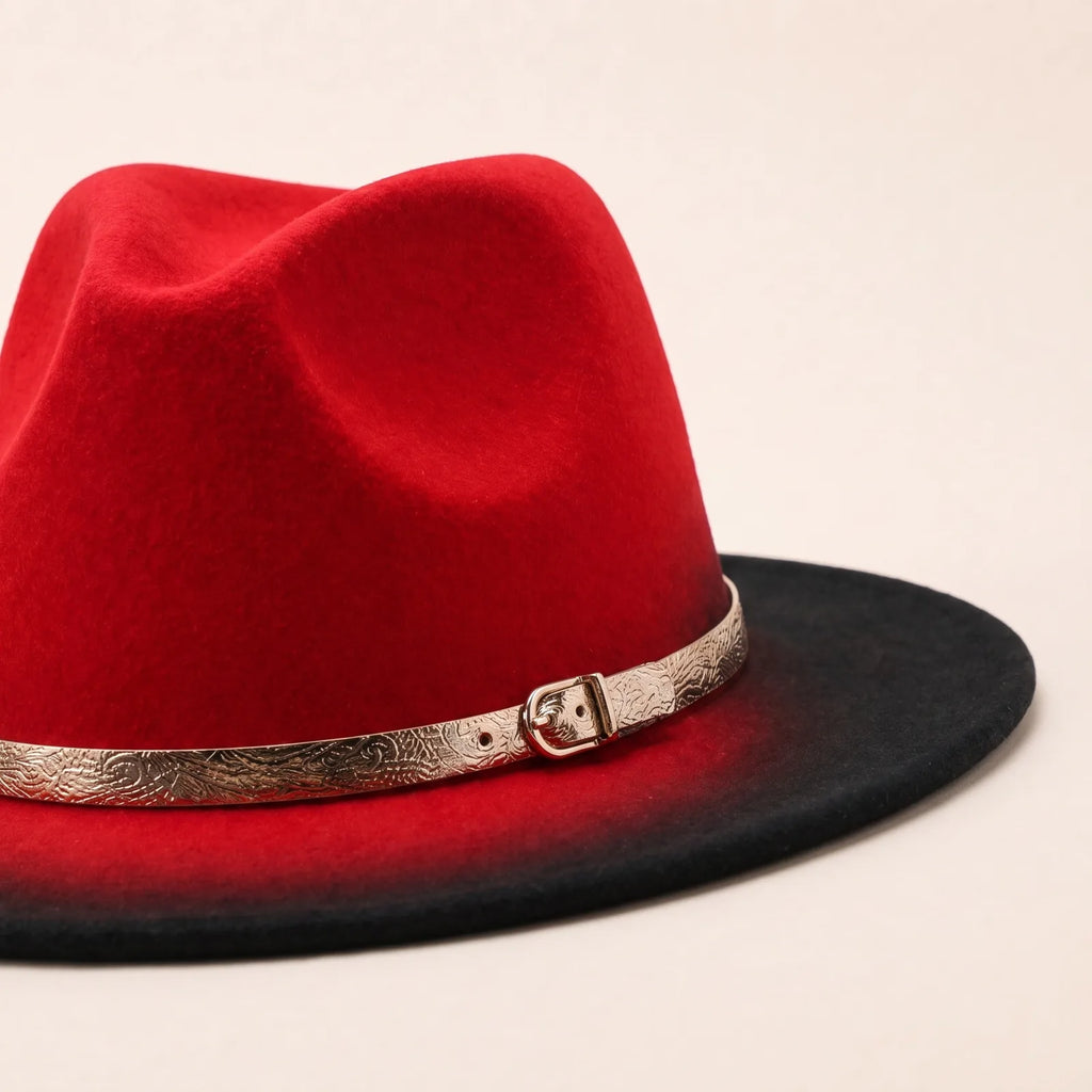 Chapeau Fedora Couleur dégradée, vue de détail