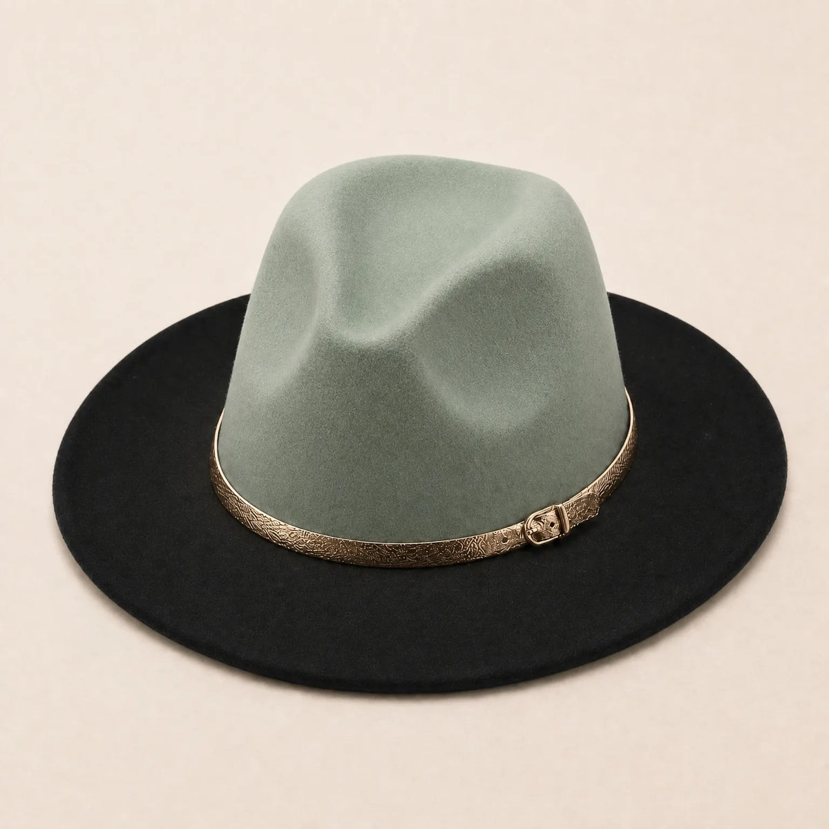 Chapeau Fedora Couleur dégradée — coloris vert