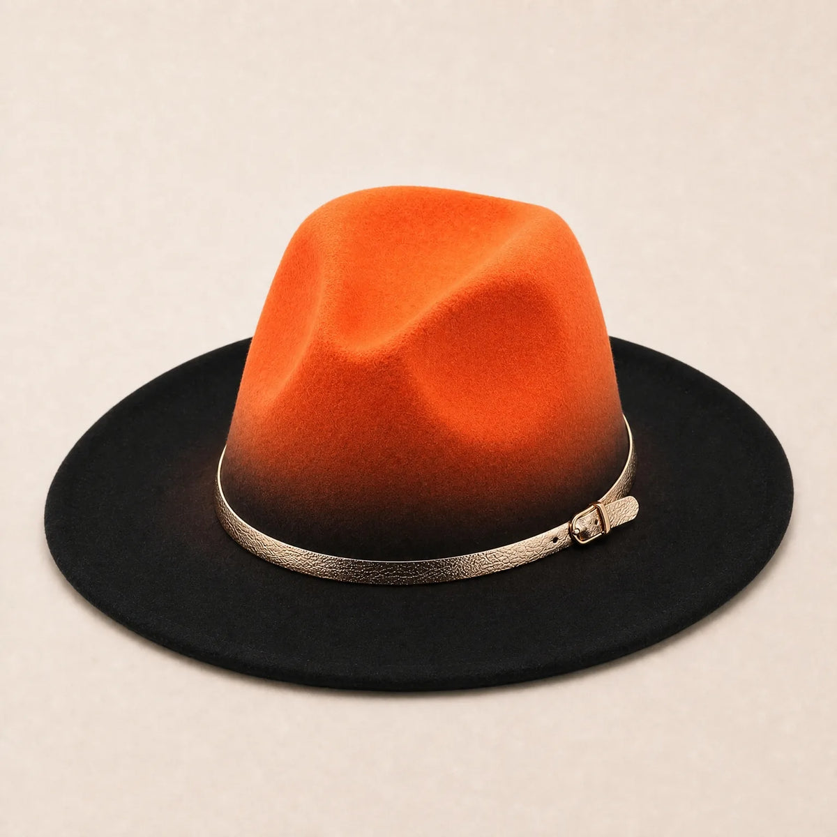 Chapeau Fedora Couleur dégradée — coloris orange