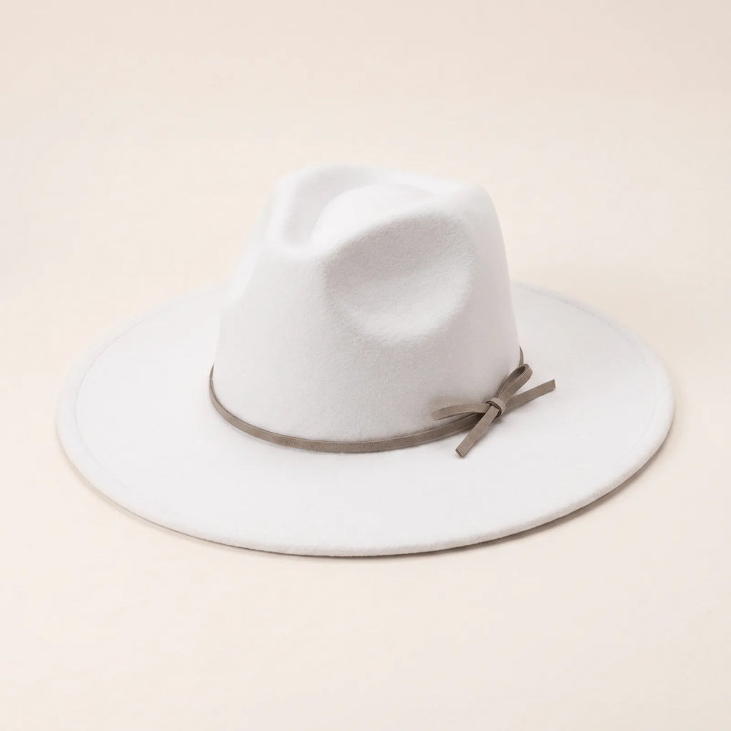 Chapeau Fedora Naturelle — coloris blanc