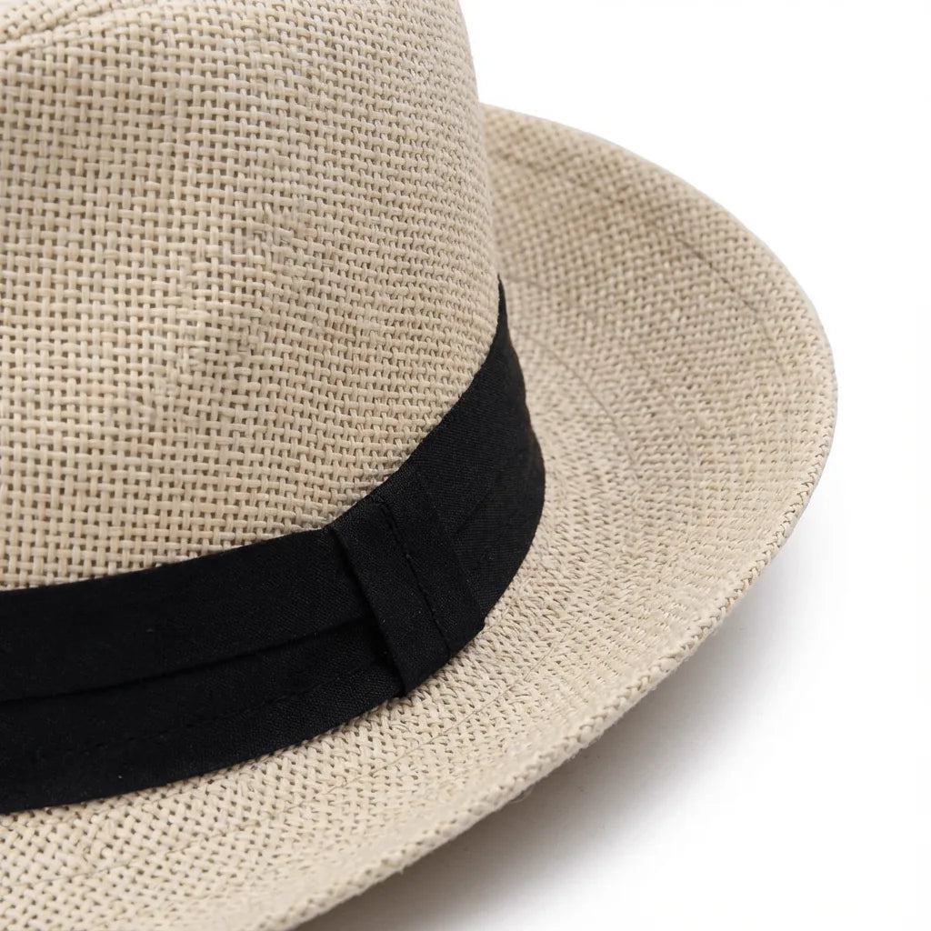 Chapeau Fedora Paille, vue de détail