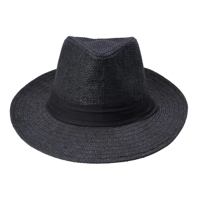 Chapeau Fedora Paille — coloris noir
