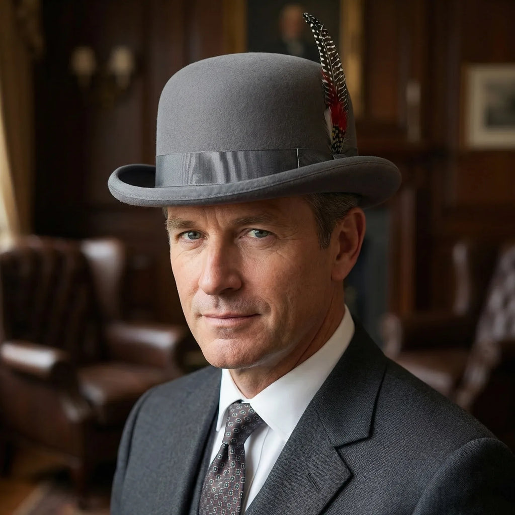 Chapeau Fedora Plume Homme, porté