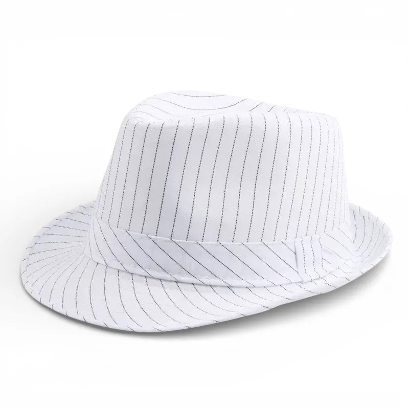 Chapeau Fedora Rayé — coloris blanc