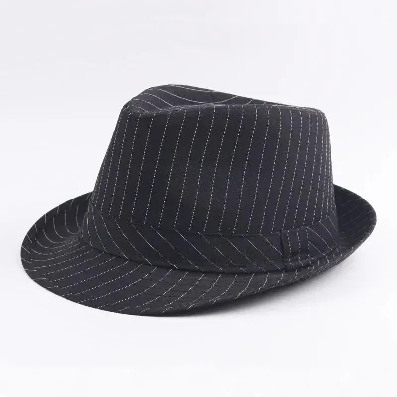 Chapeau Fedora Rayé — coloris noir
