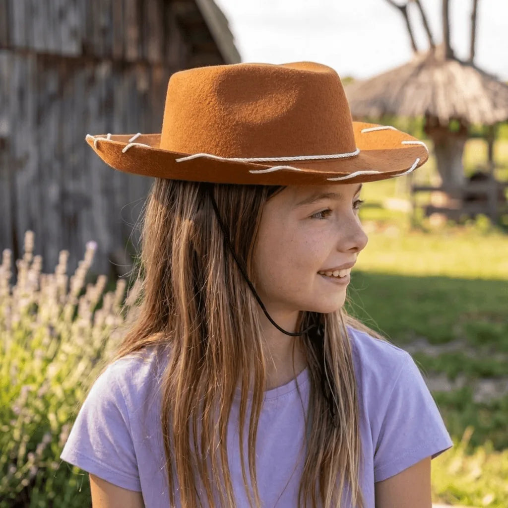 Chapeau Feutre Large Bord Enfant, vue de trois-quarts