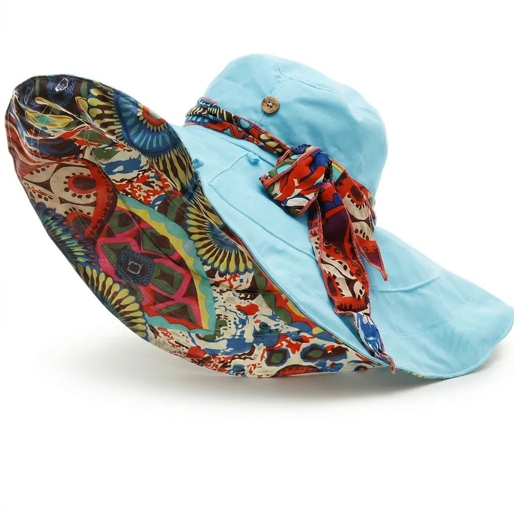Chapeau Fleuri Femme — coloris bleu