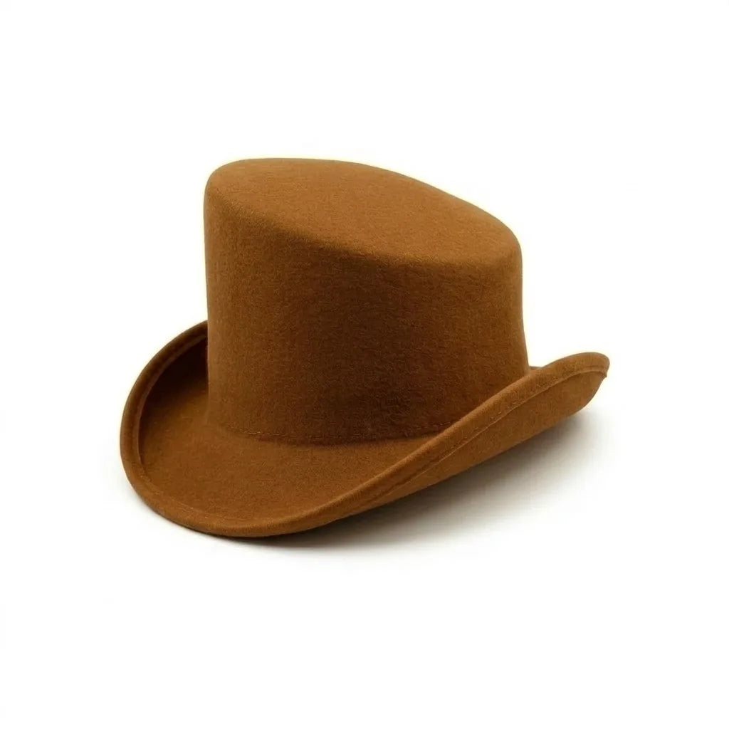 Chapeau Haut de Forme Mariage — coloris marron