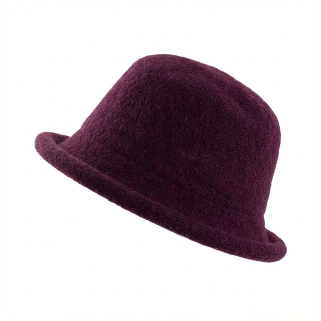 Chapeau Melon Laine — coloris rouge