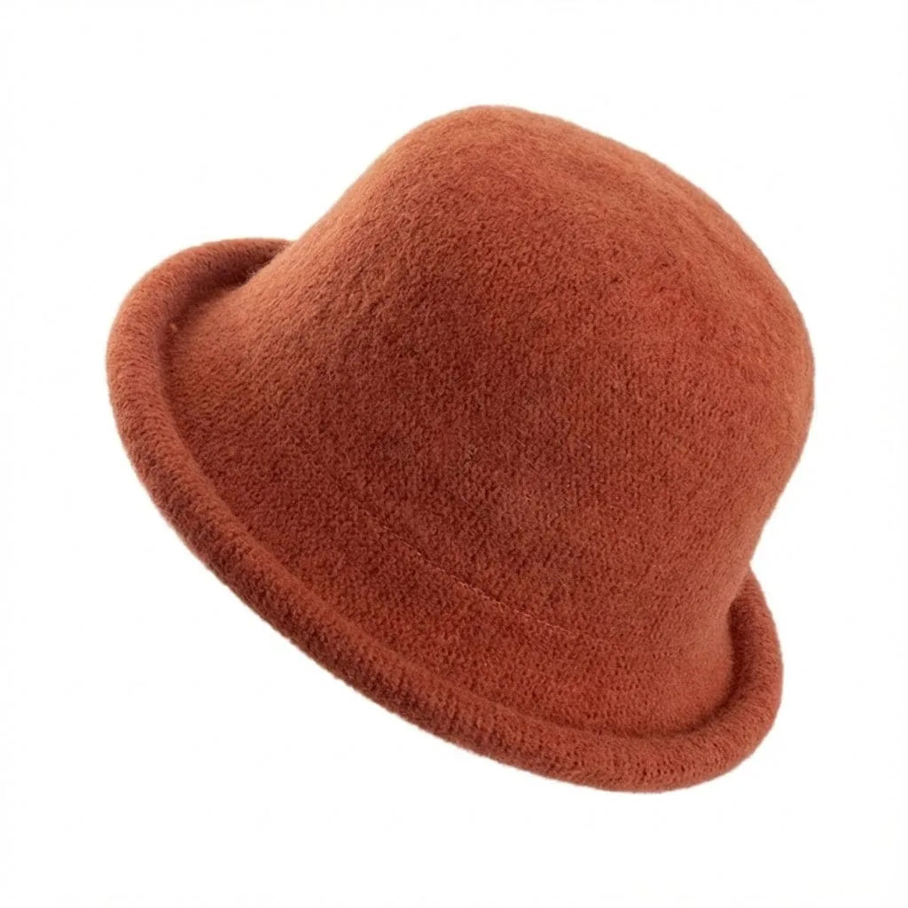 Chapeau Melon Laine — coloris brun