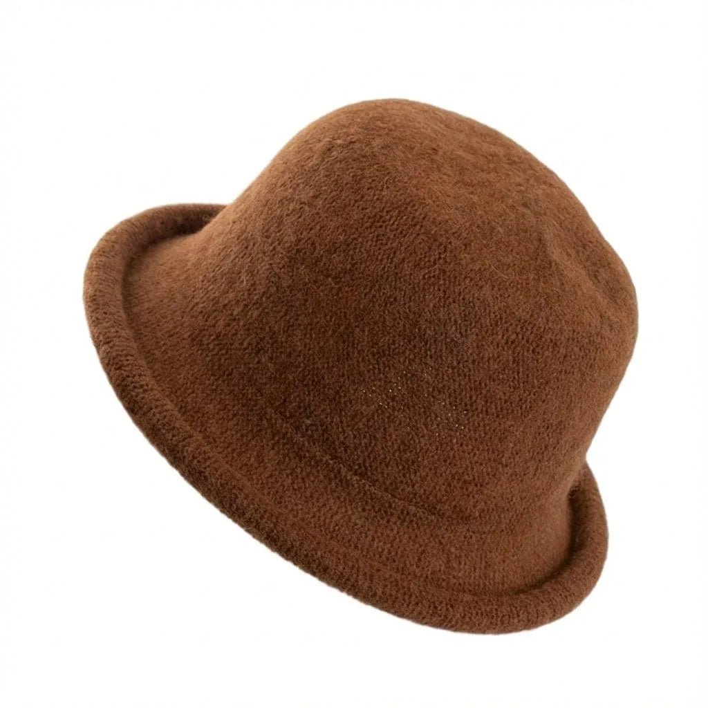 Chapeau Melon Laine — coloris brun