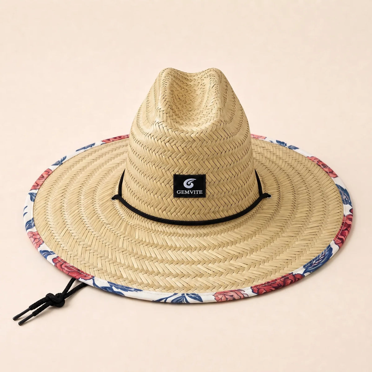 Chapeau Paille Panama Large Bord, de dos