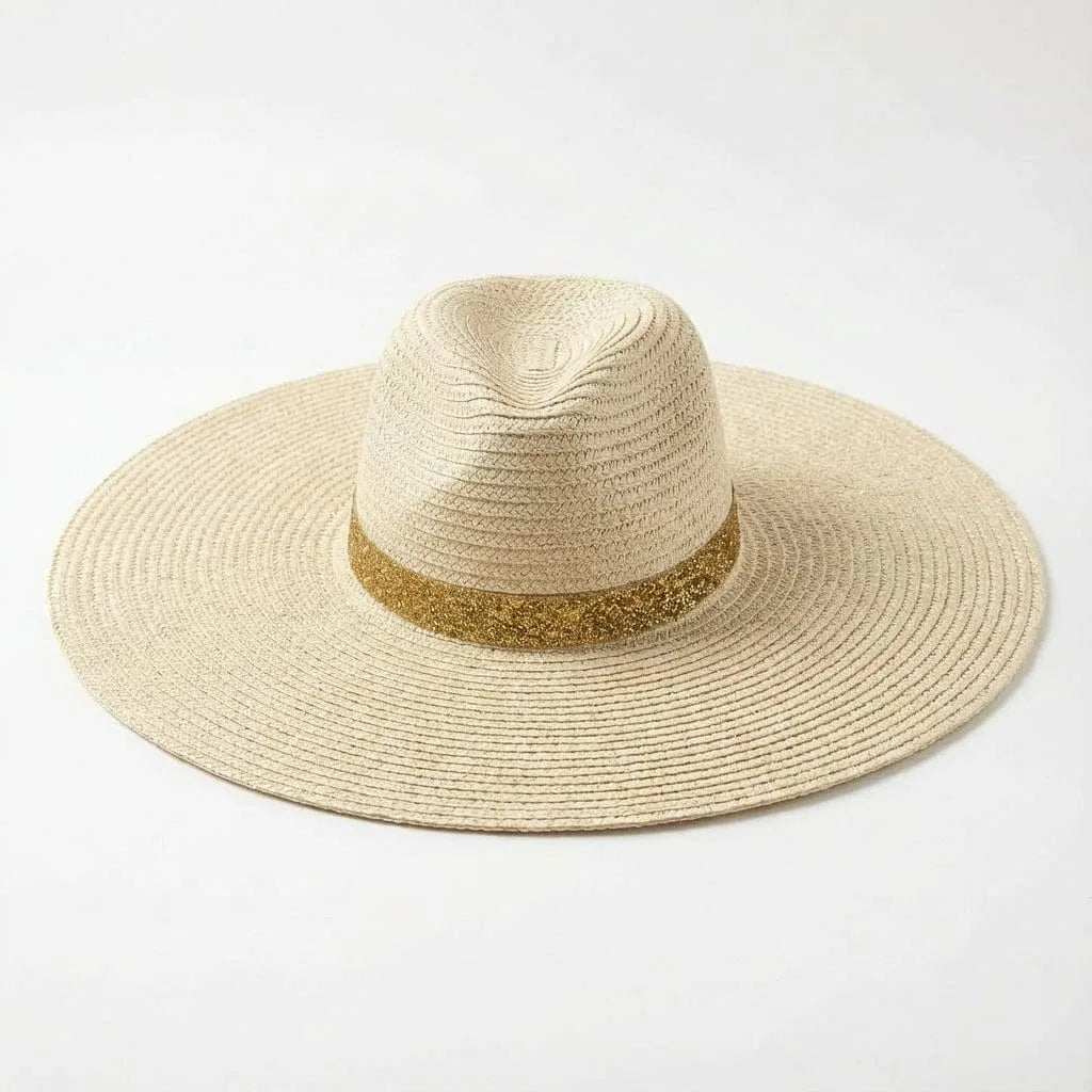 Chapeau Panama Bord Large — coloris beige