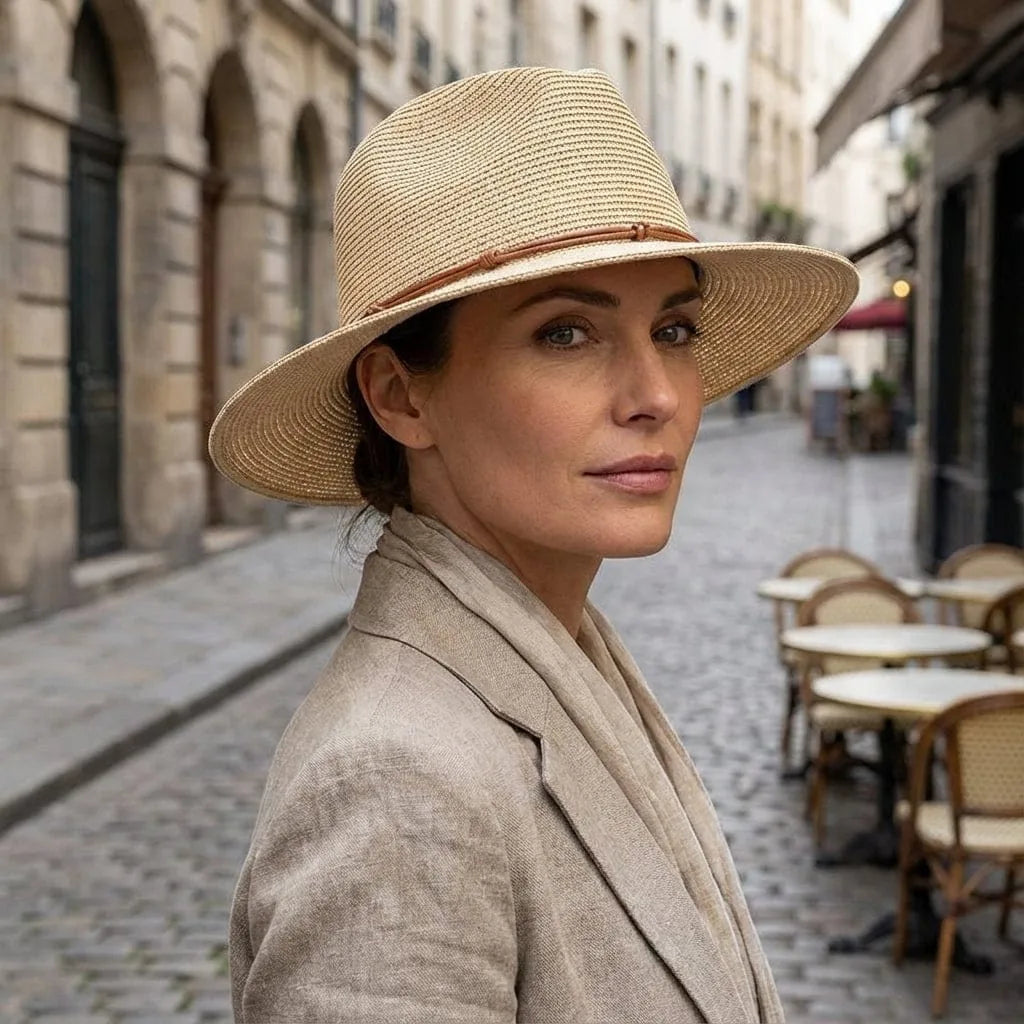Chapeau Panama Été, porté