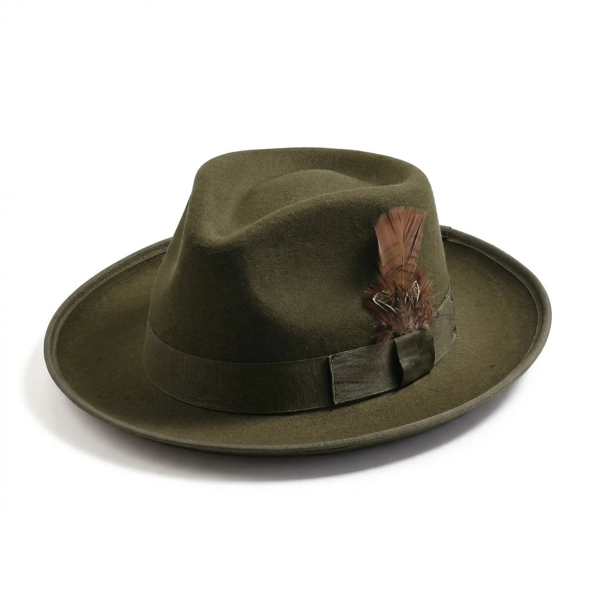 Chapeau Panama Fedora Homme — coloris vert