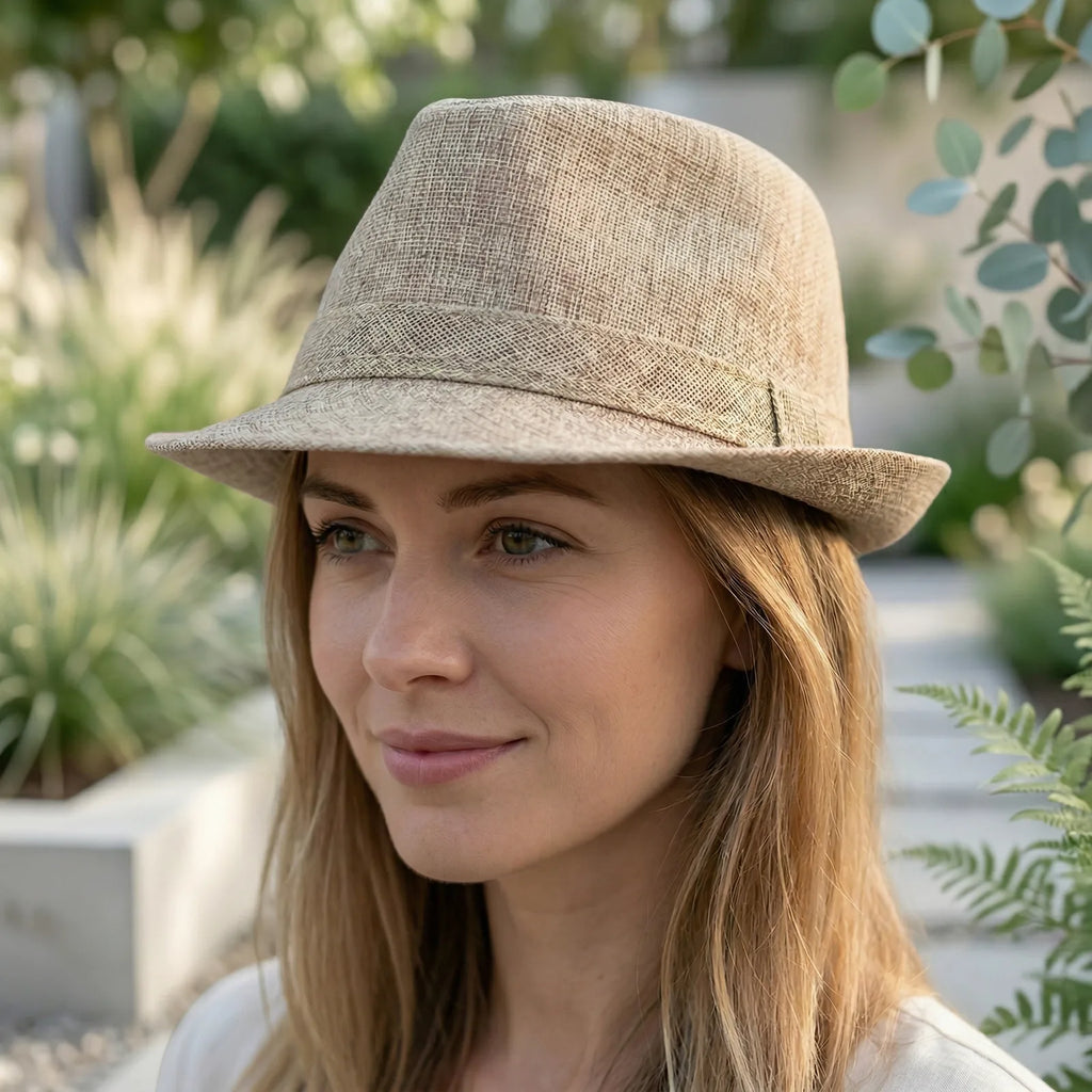 Chapeau Panama Paille Simple, porté