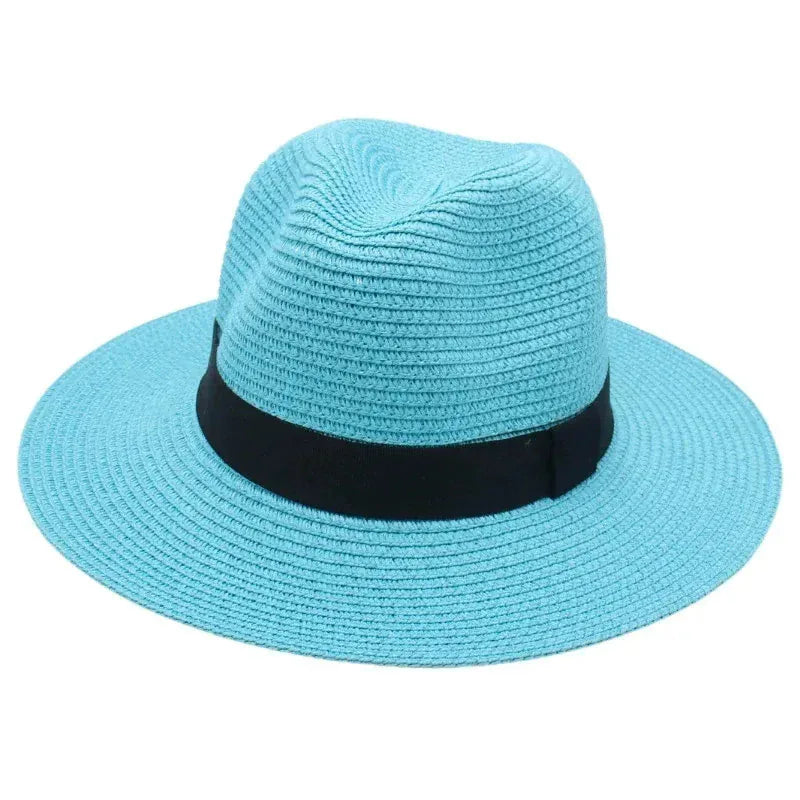 Chapeau Panama Ruban — coloris bleu