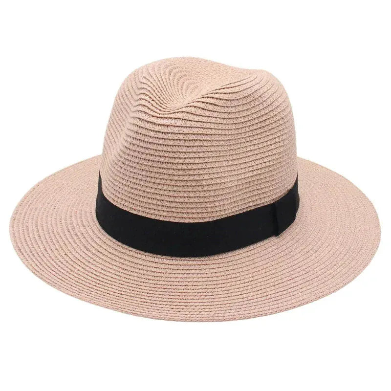 Chapeau Panama Ruban — coloris rose