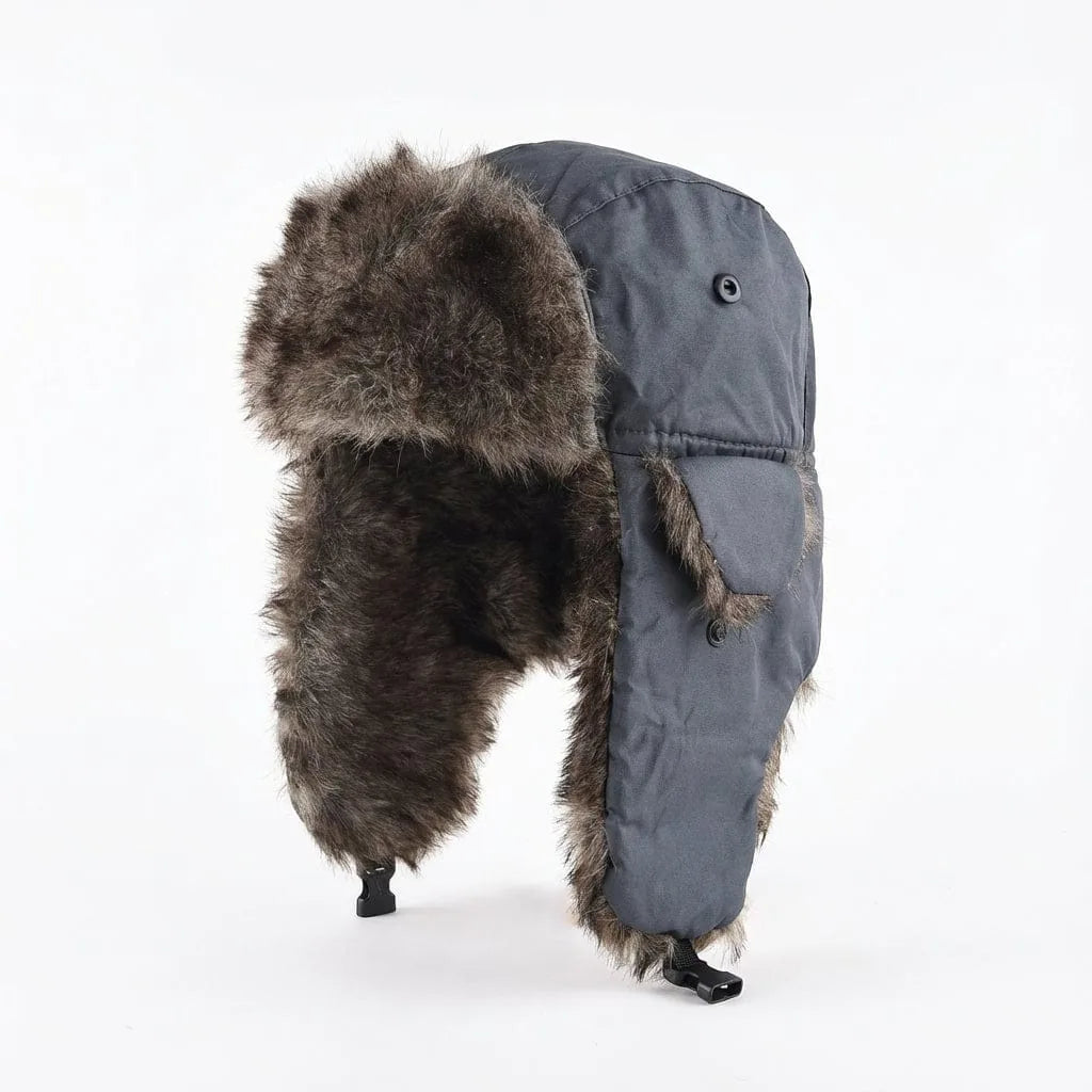Chapeau Russe Aviateur — coloris gris