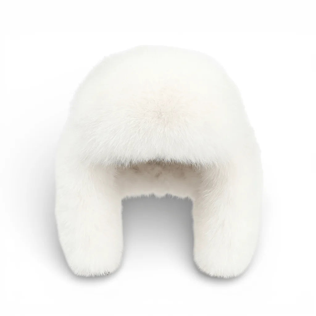Chapeau Russe Chapka Fourrure — coloris blanc
