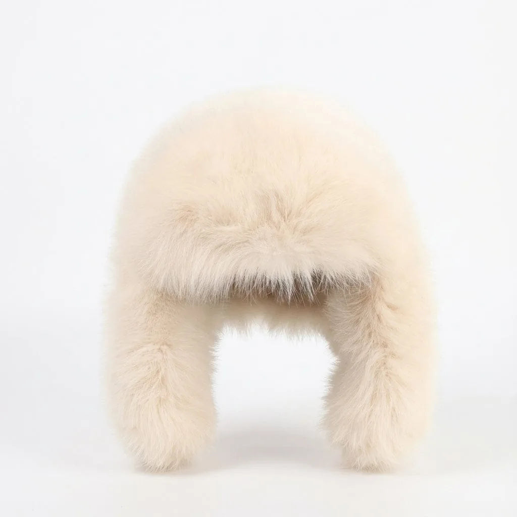 Chapeau Russe Chapka Fourrure — coloris beige