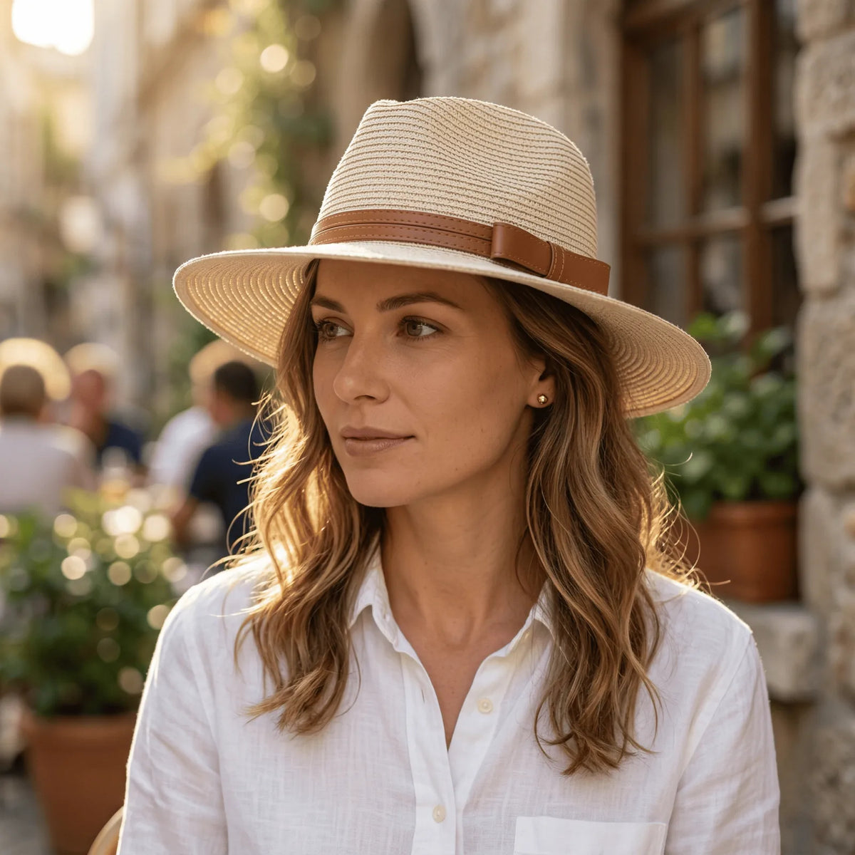 Chapeau Safari Femme, porté