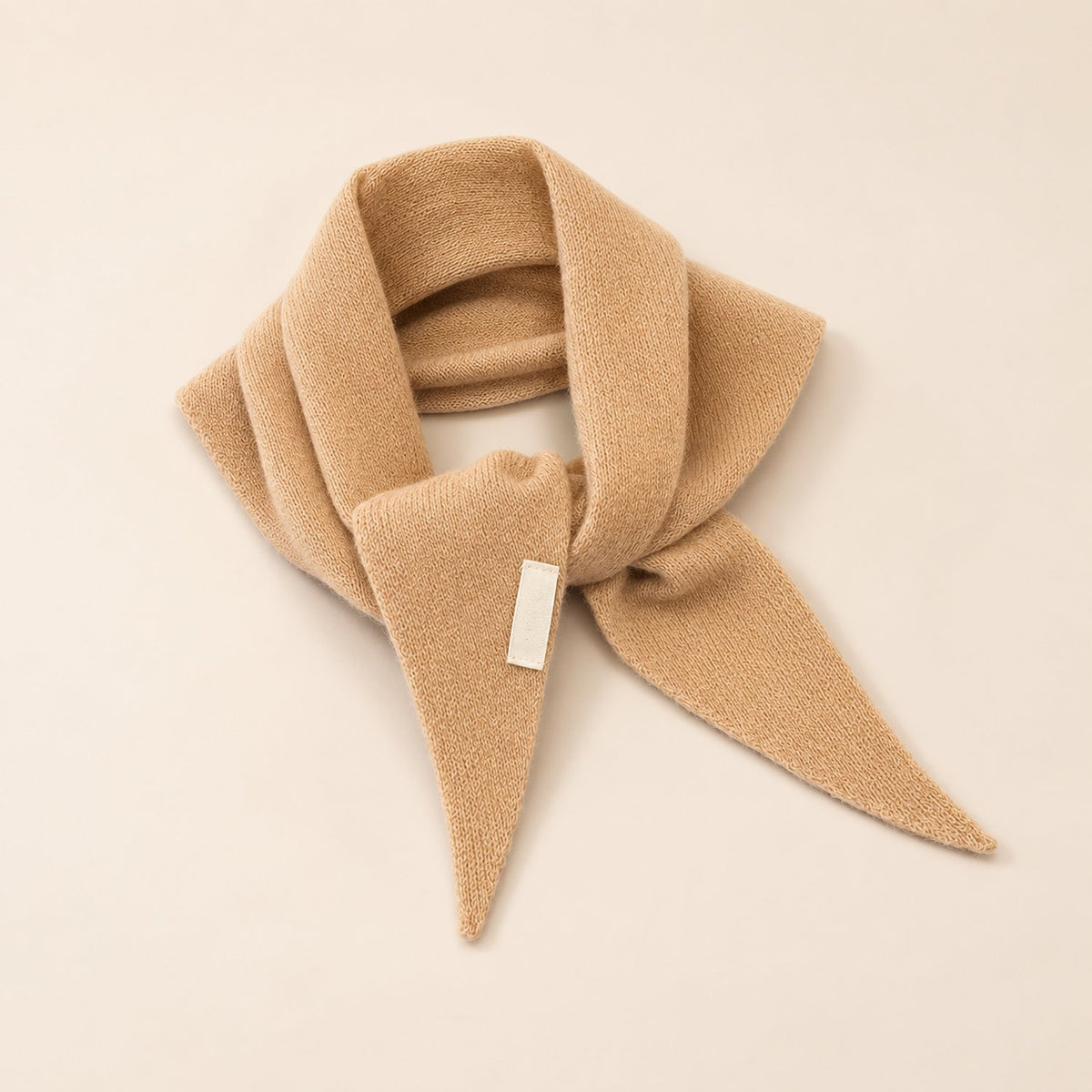 Foulard Triangle Laine — coloris camel