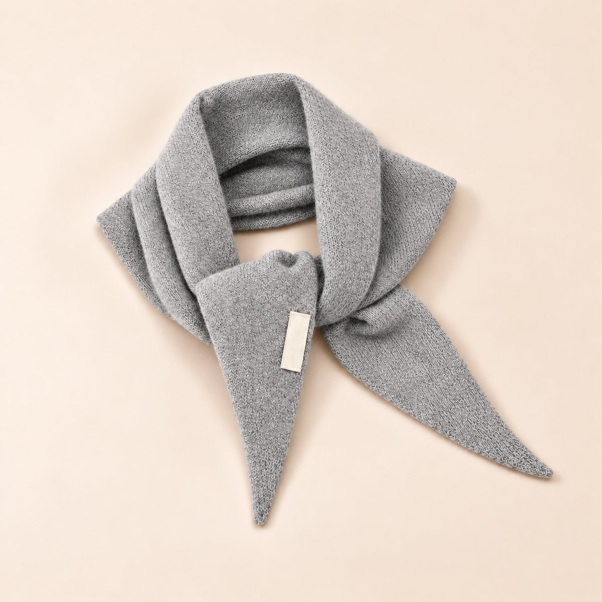 Foulard Triangle Laine — coloris gris chiné