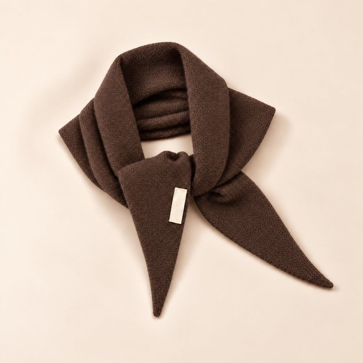 Foulard Triangle Laine — coloris chocolat