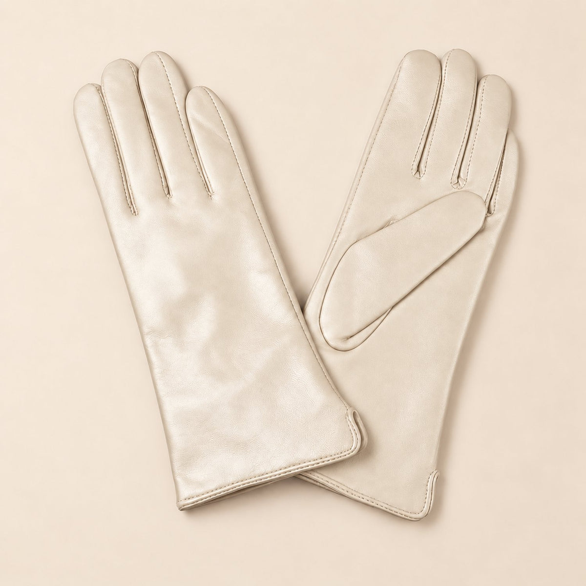 Gants Cuir Femme — coloris crème