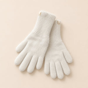 Gants Maille Femme Tactiles — coloris blanc