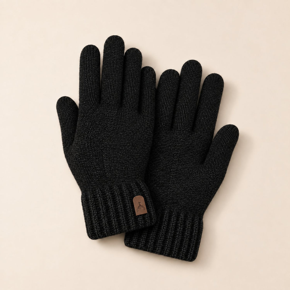 Gants Tricot Homme Tactiles — coloris noir